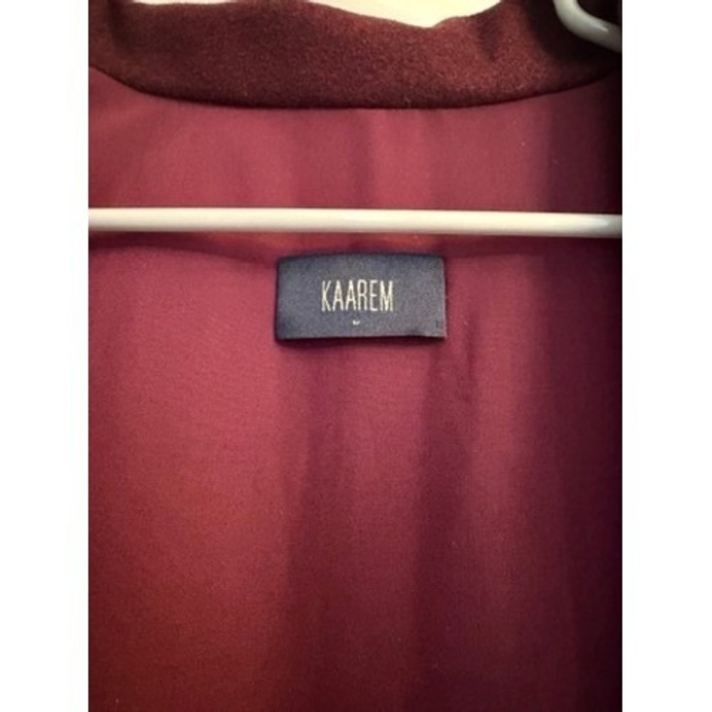 KAAREM Changes Shawl Collar Long Sleeve Jacket Eggplant Size M - Picture 4 of 7